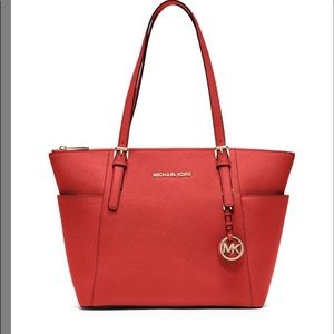 Michael Kors Jet Set Red Tote
